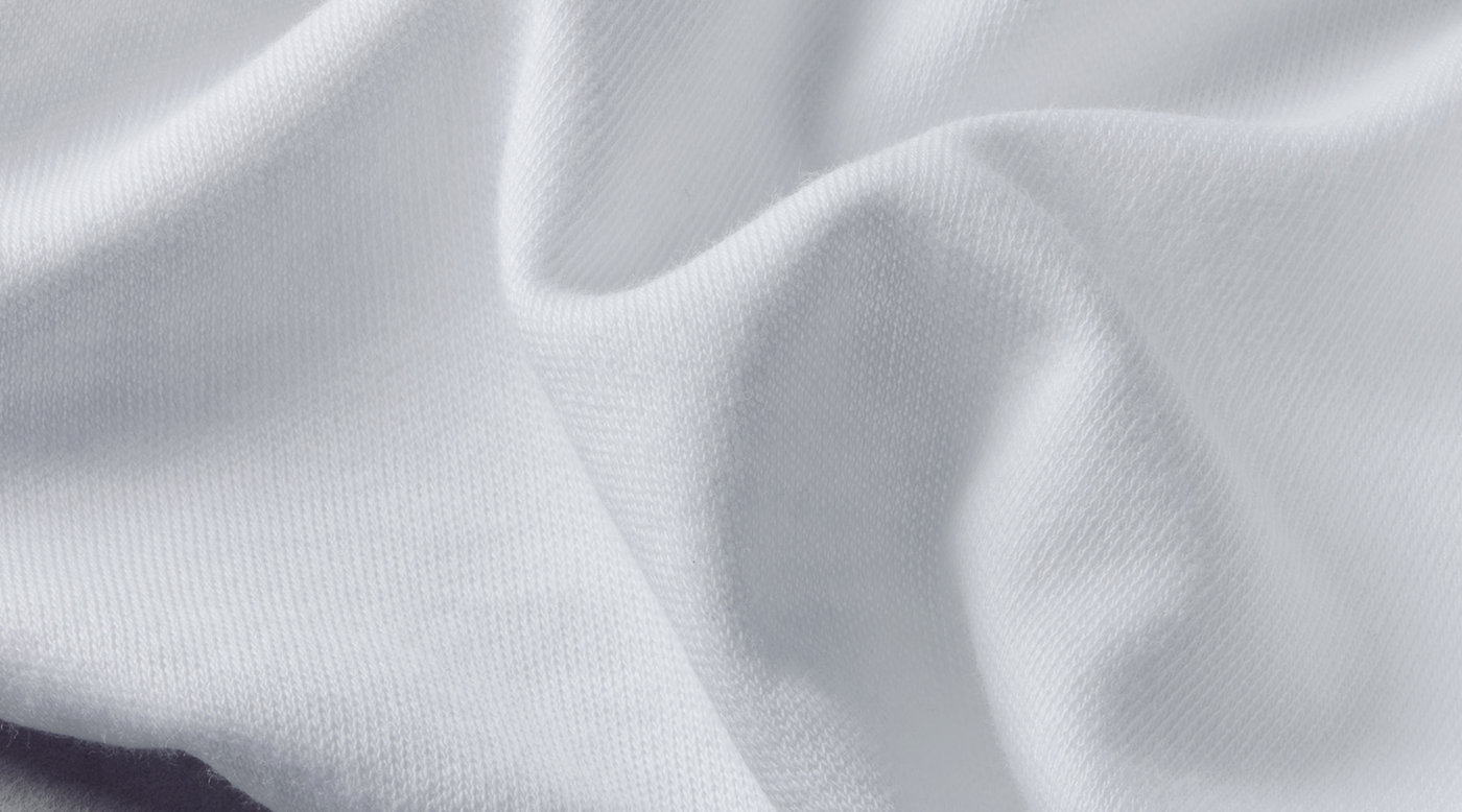 Sunspel Sea Island cotton white fabric