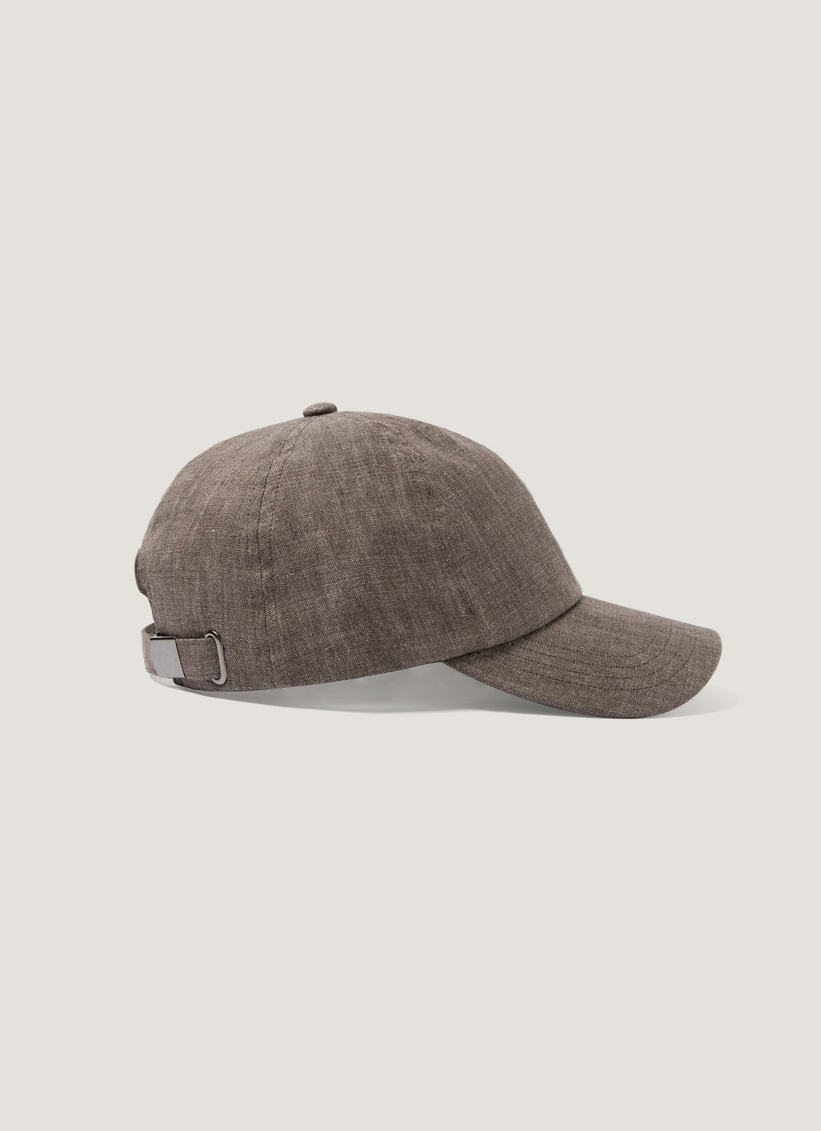 Men's Linen Cap in Dark Walnut