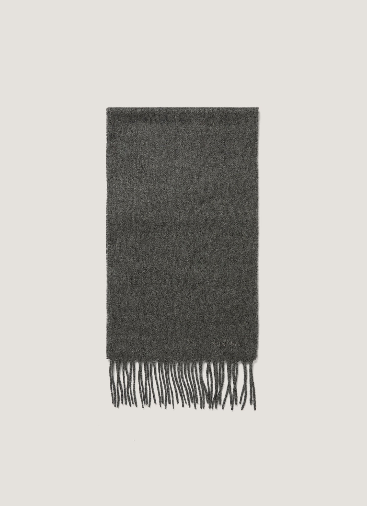 Men's Cashmere Scarf in Charcoal Melange
