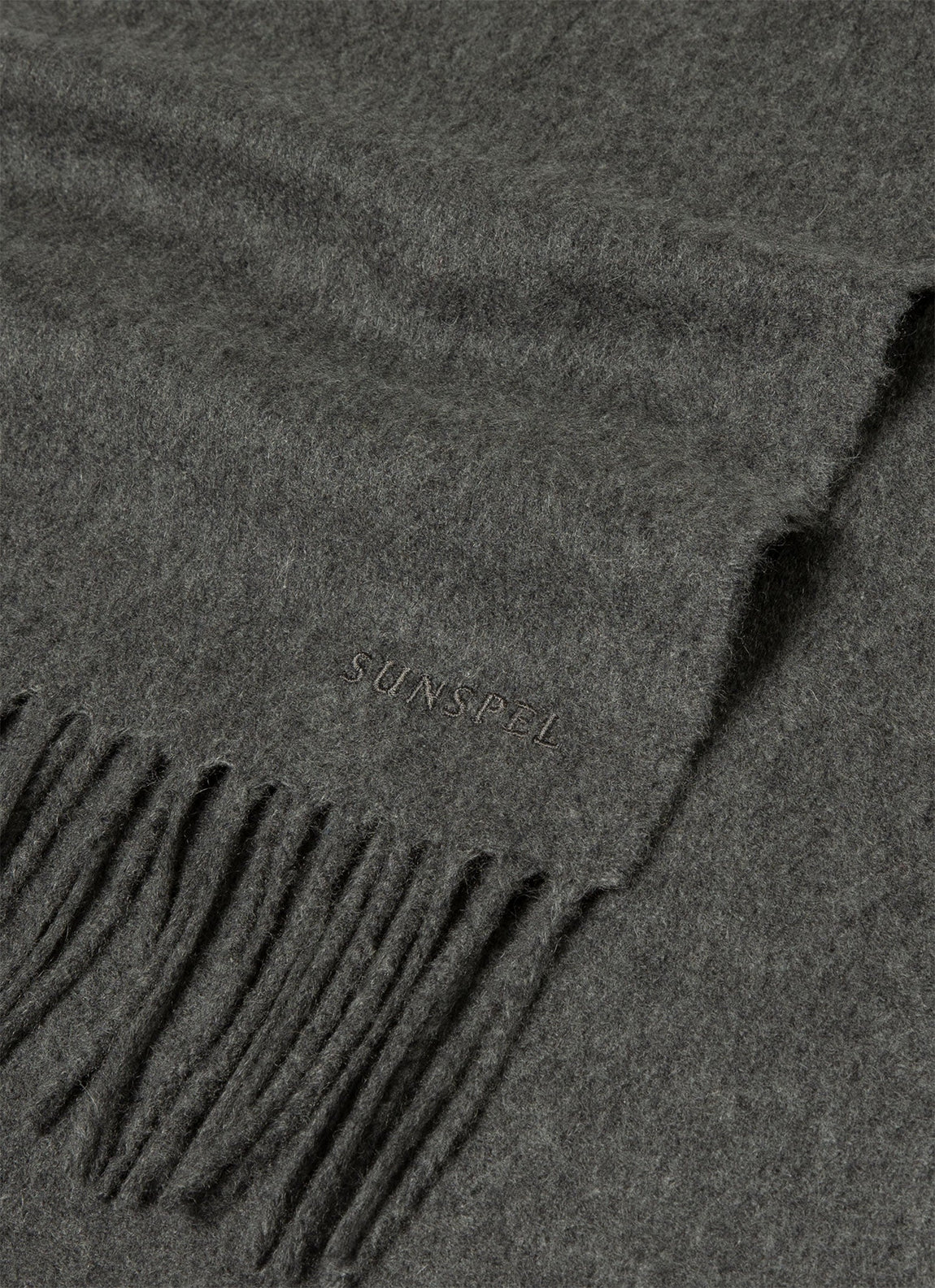 Men's Cashmere Scarf in Charcoal Melange