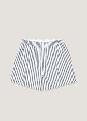 Men's Classic Boxer Short in White/Navy Stripe