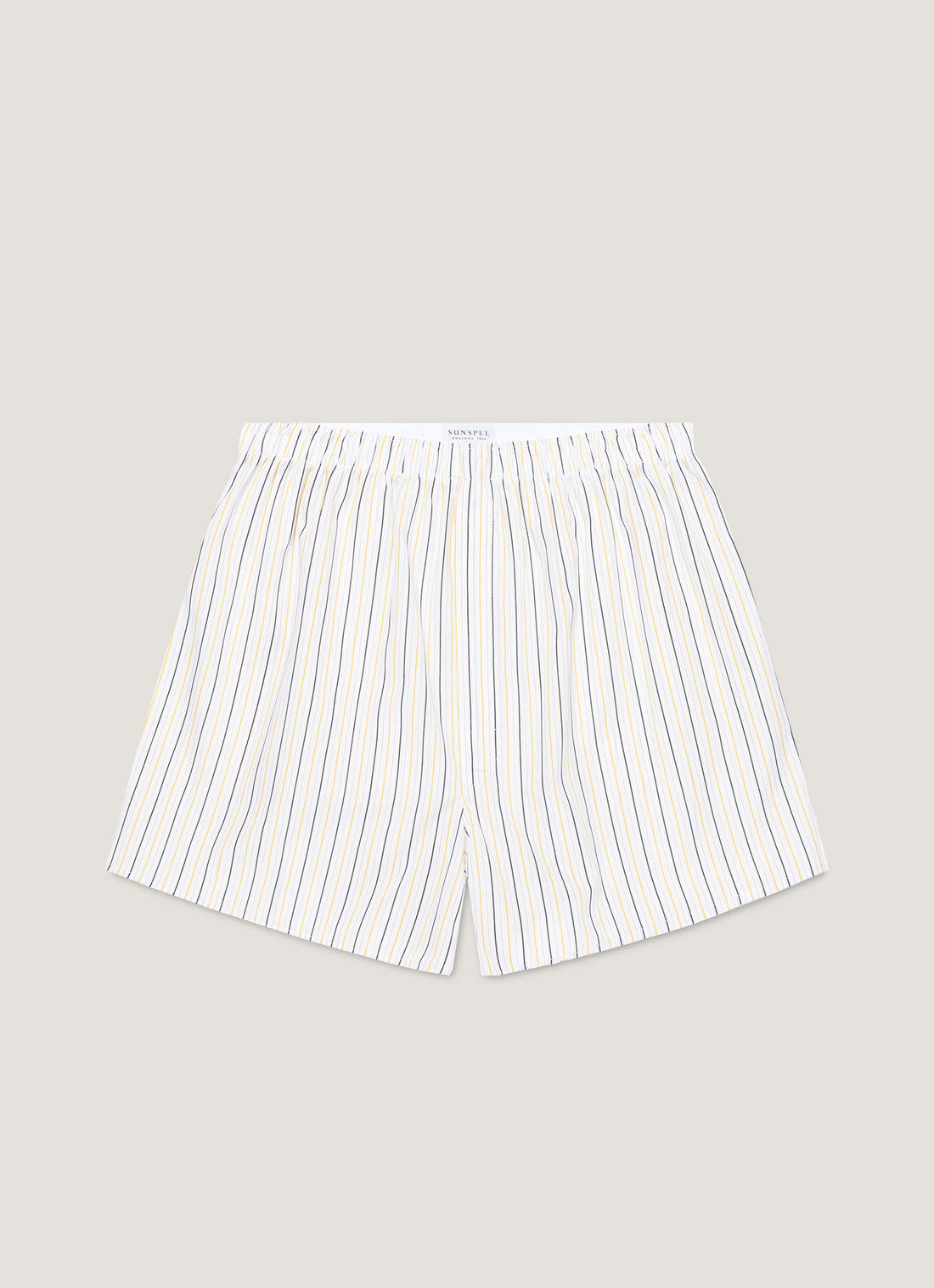 Men's Classic Boxer Short in White/Blue/Yellow