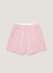 Men's Classic Boxer Short in Red Micro Gingham