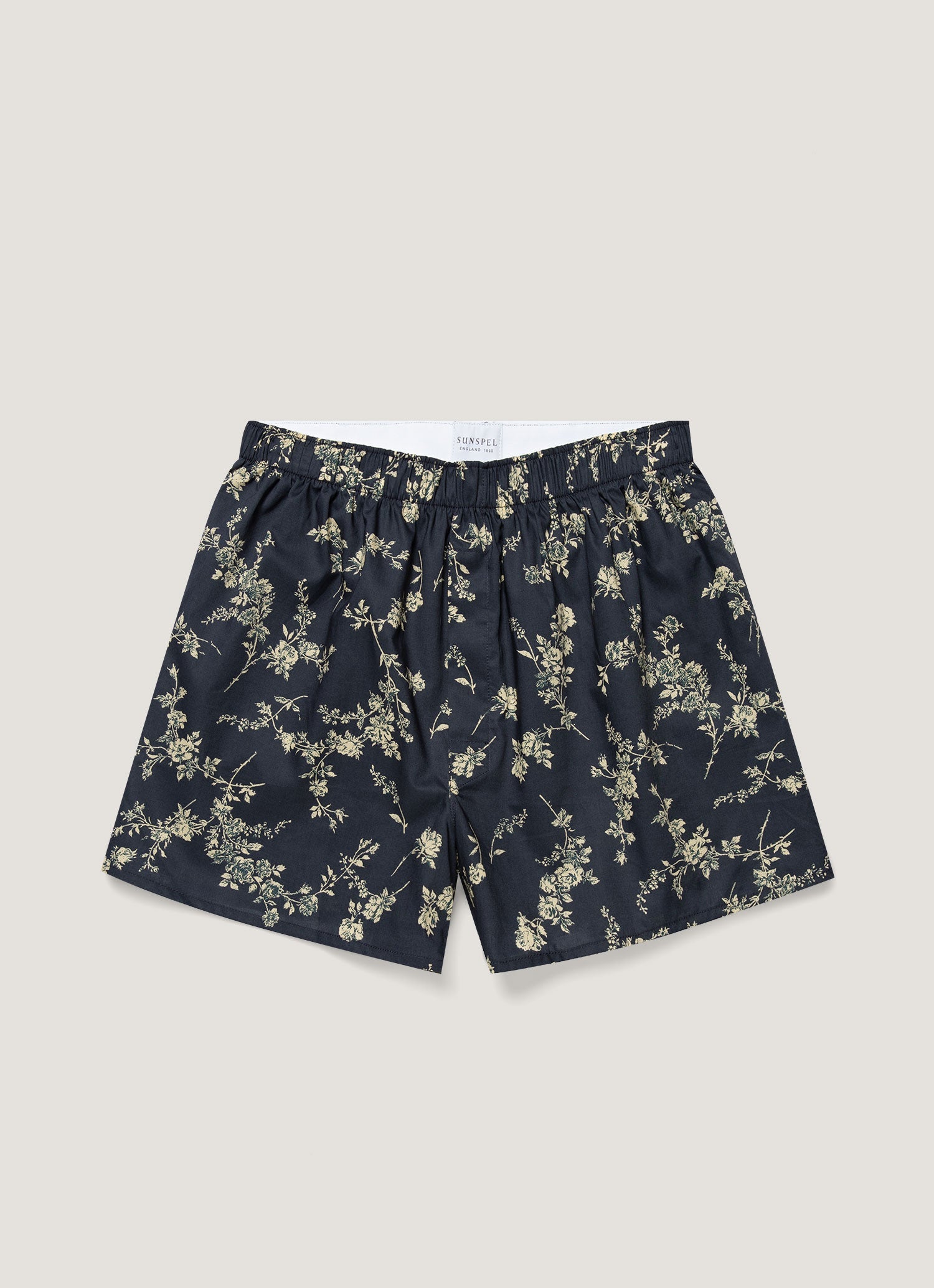 Men's Classic Boxer Short in Liberty Fabric in Navy Sketch Floral