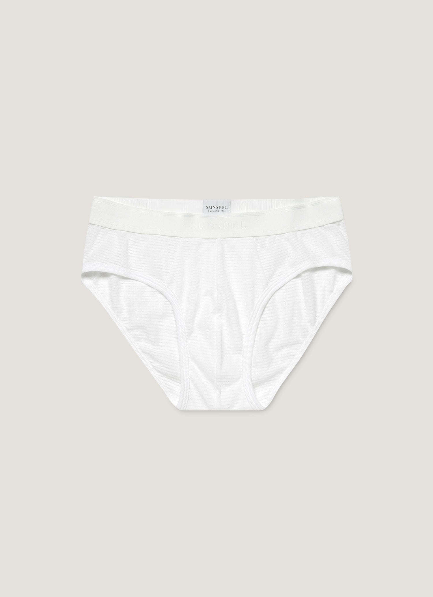 Men's Cellular Cotton Briefs in White