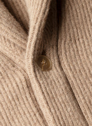 Men's Lambswool Cashmere Shawl Cardigan in Taupe
