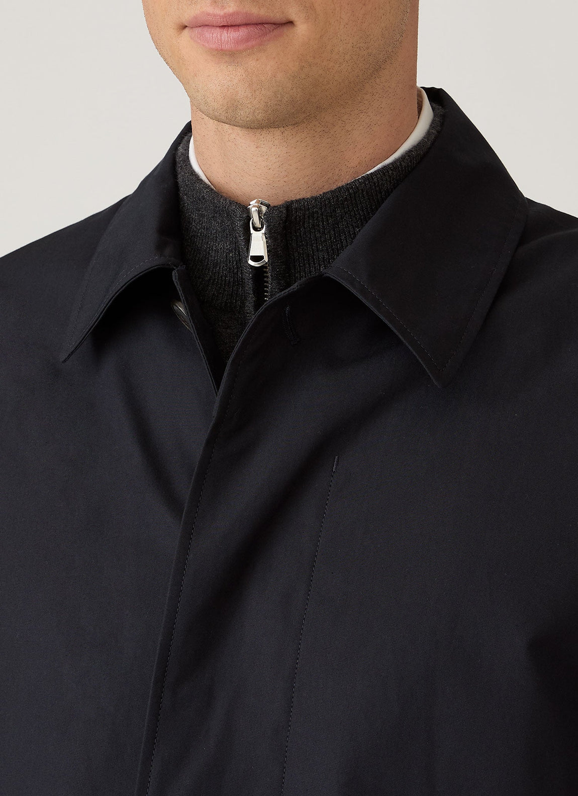 Men's Ventile Mac in Dark Navy