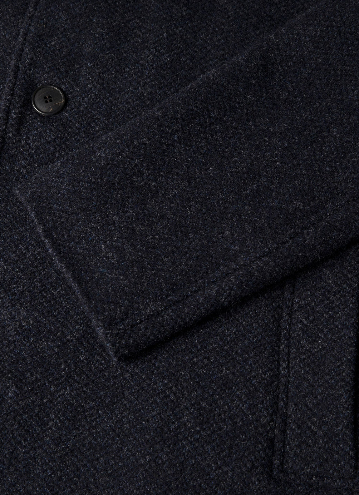 Men's Tweed Overcoat in Navy Tweed