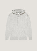 Men's Cashmere Hoodie in Grey Melange