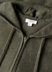 Men's Cashmere Hoodie in Khaki