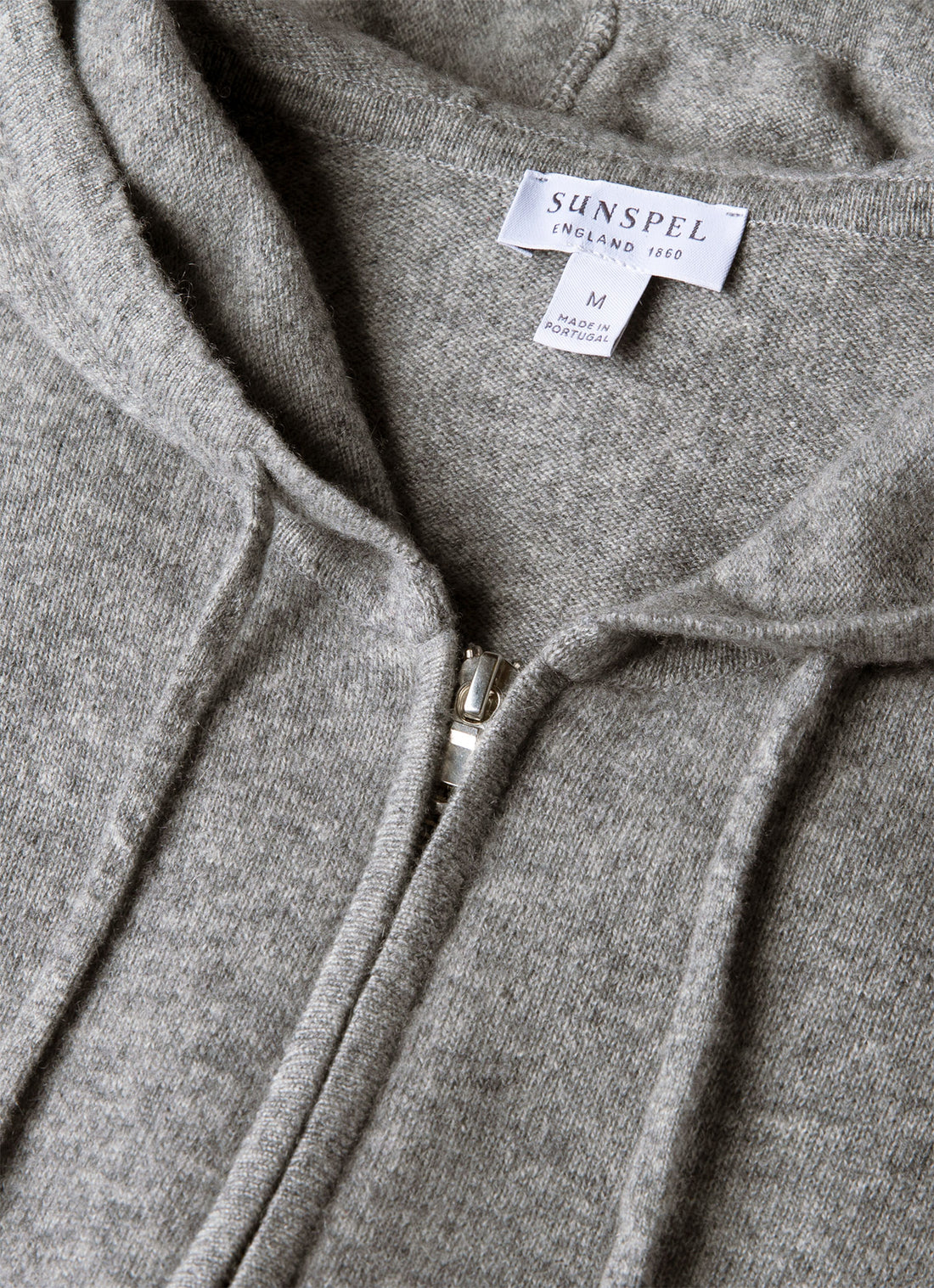 Sweat à capuche zippé en cachemire