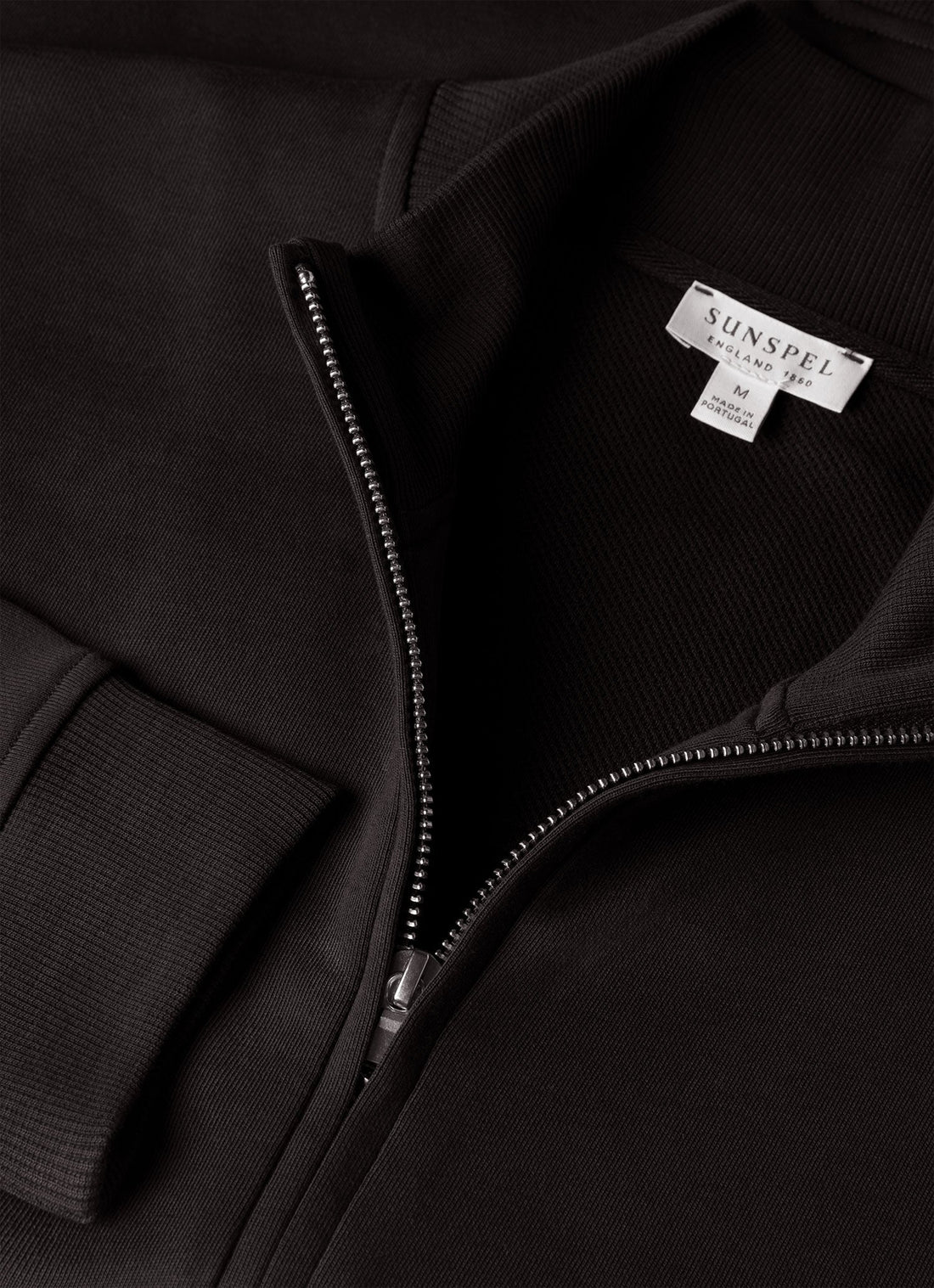Men's Supima Loopback Zip Sweatshirt in Black