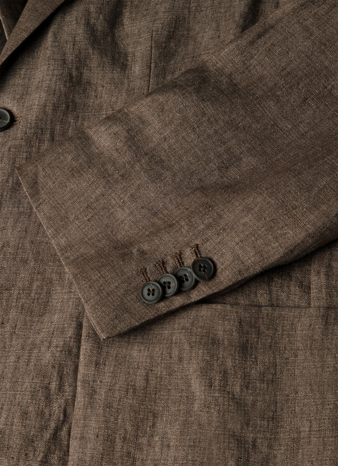 Men's Linen Two-Piece Suit in Dark Walnut