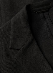 Men's Textured Wool Blazer in Dark Charcoal Melange