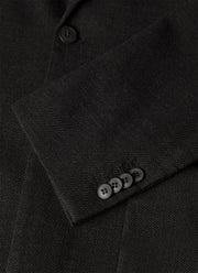 Men's Textured Wool Blazer in Dark Charcoal Melange