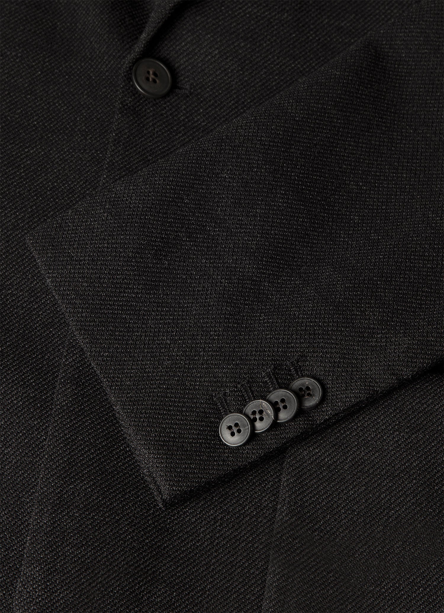 Men's Textured Wool Blazer in Dark Charcoal Melange