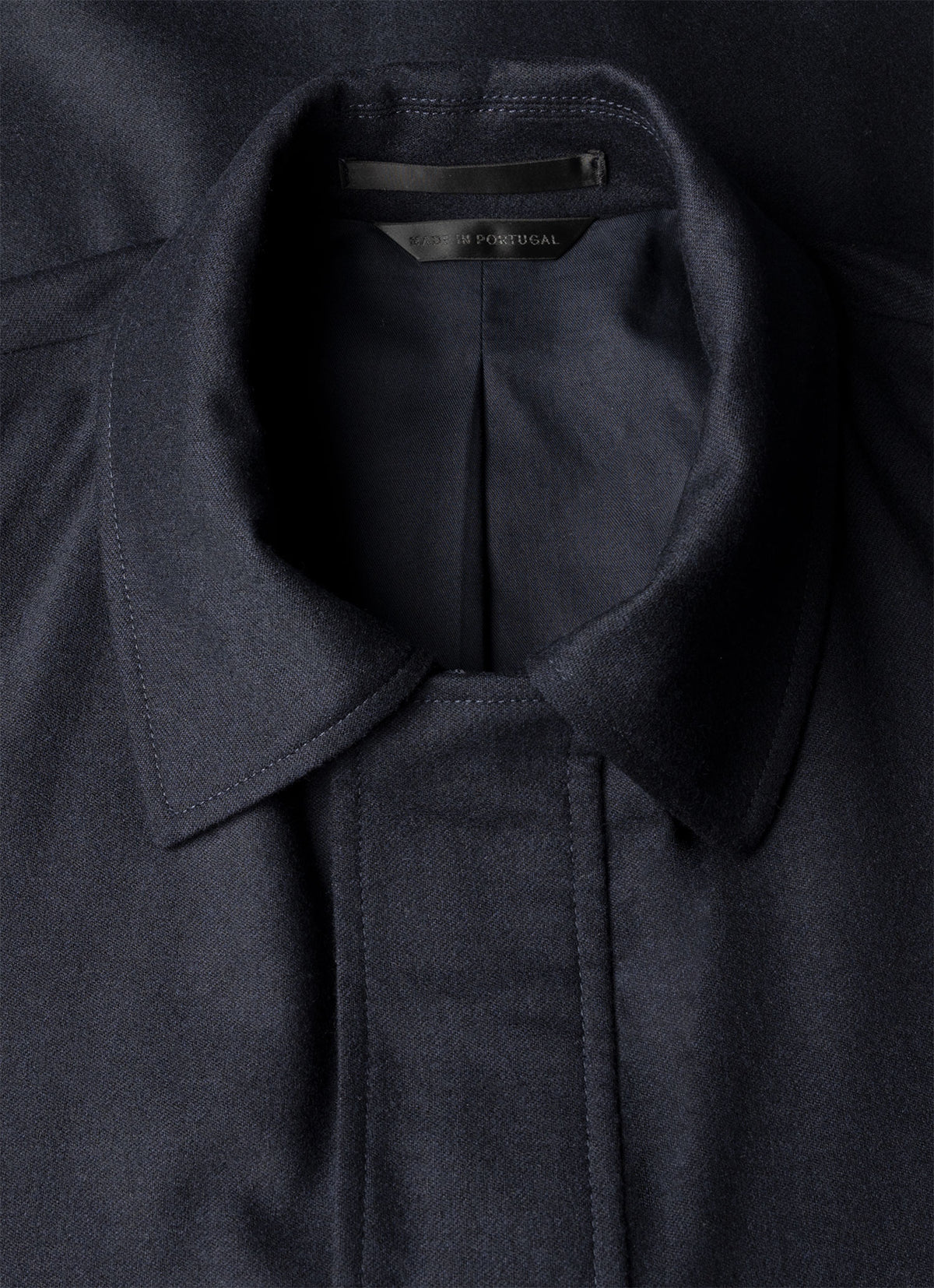 Men's Wool Cashmere Flannel Field Jacket in Navy