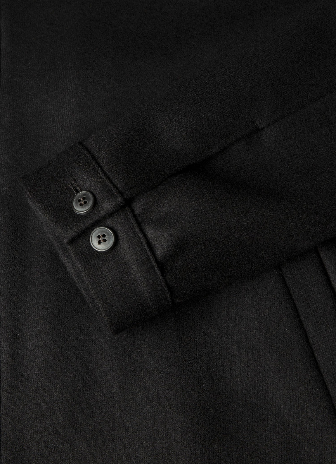 Men's Boiled Wool Harrington Jacket in Black