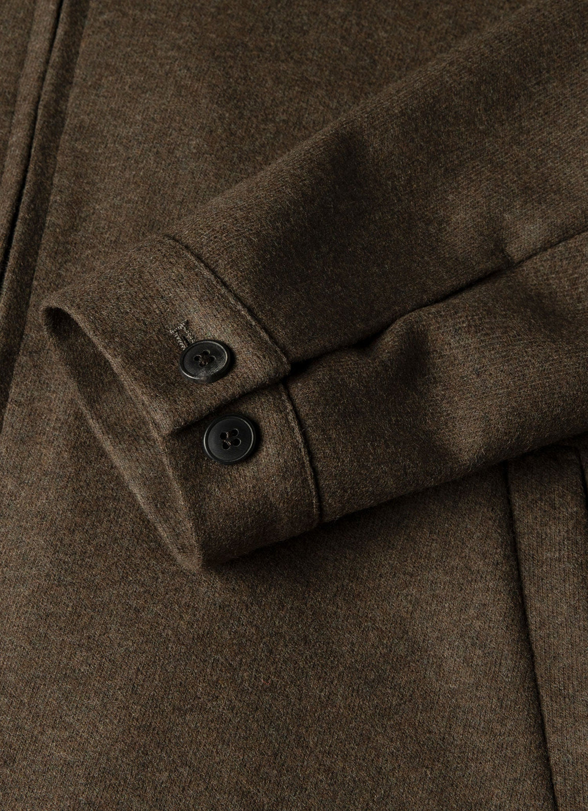 Men's Boiled Wool Harrington Jacket in Loden Green