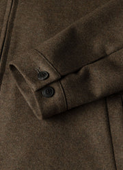 Men's Boiled Wool Harrington Jacket in Loden Green