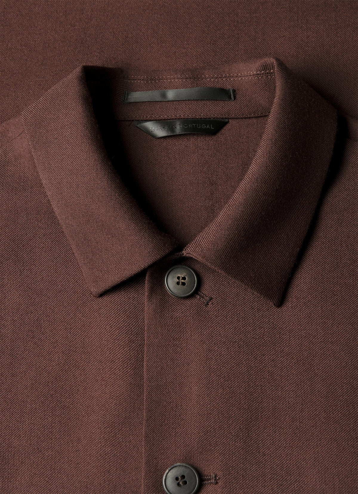 Men's Wool Twill Jacket in Dark Chocolate