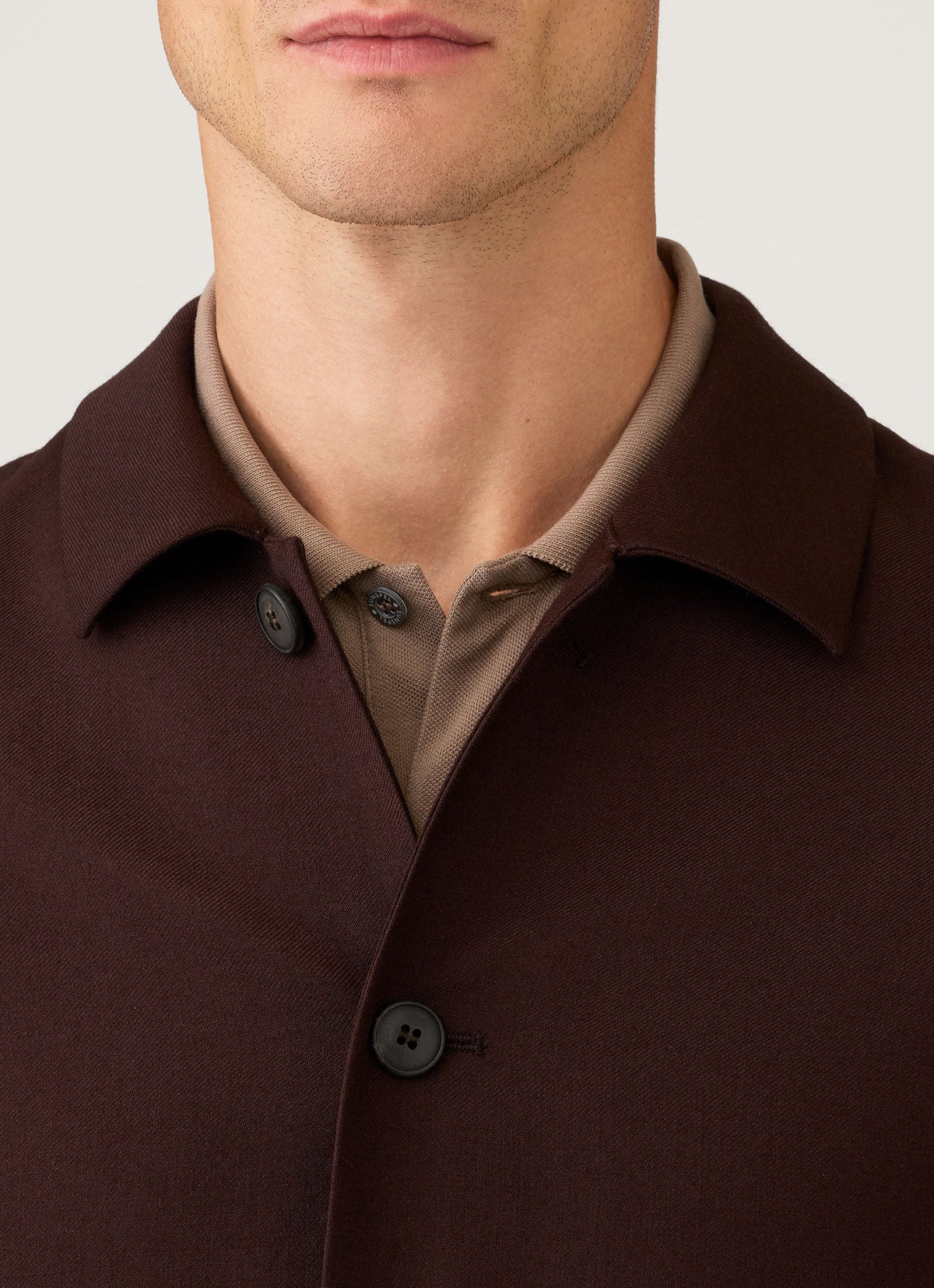 Men's Wool Twill Jacket in Dark Chocolate