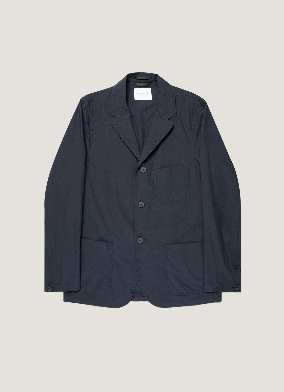 Men's Lightweight Cotton Poplin Blazer in Navy
