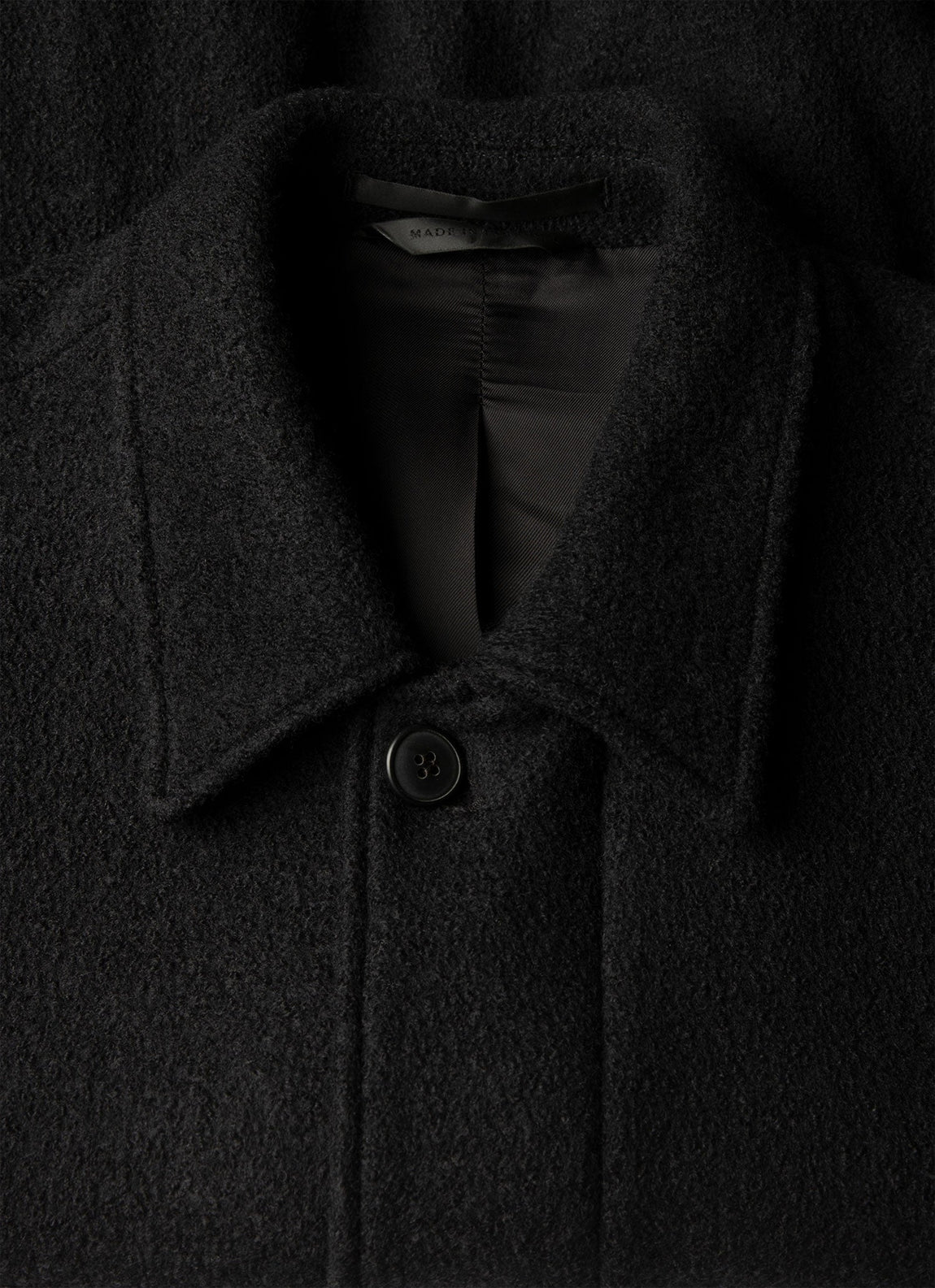Men's Heavy Boiled Wool Jersey Bomber in Navy