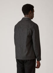Men's Wool Twill Chore Jacket in Charcoal Melange
