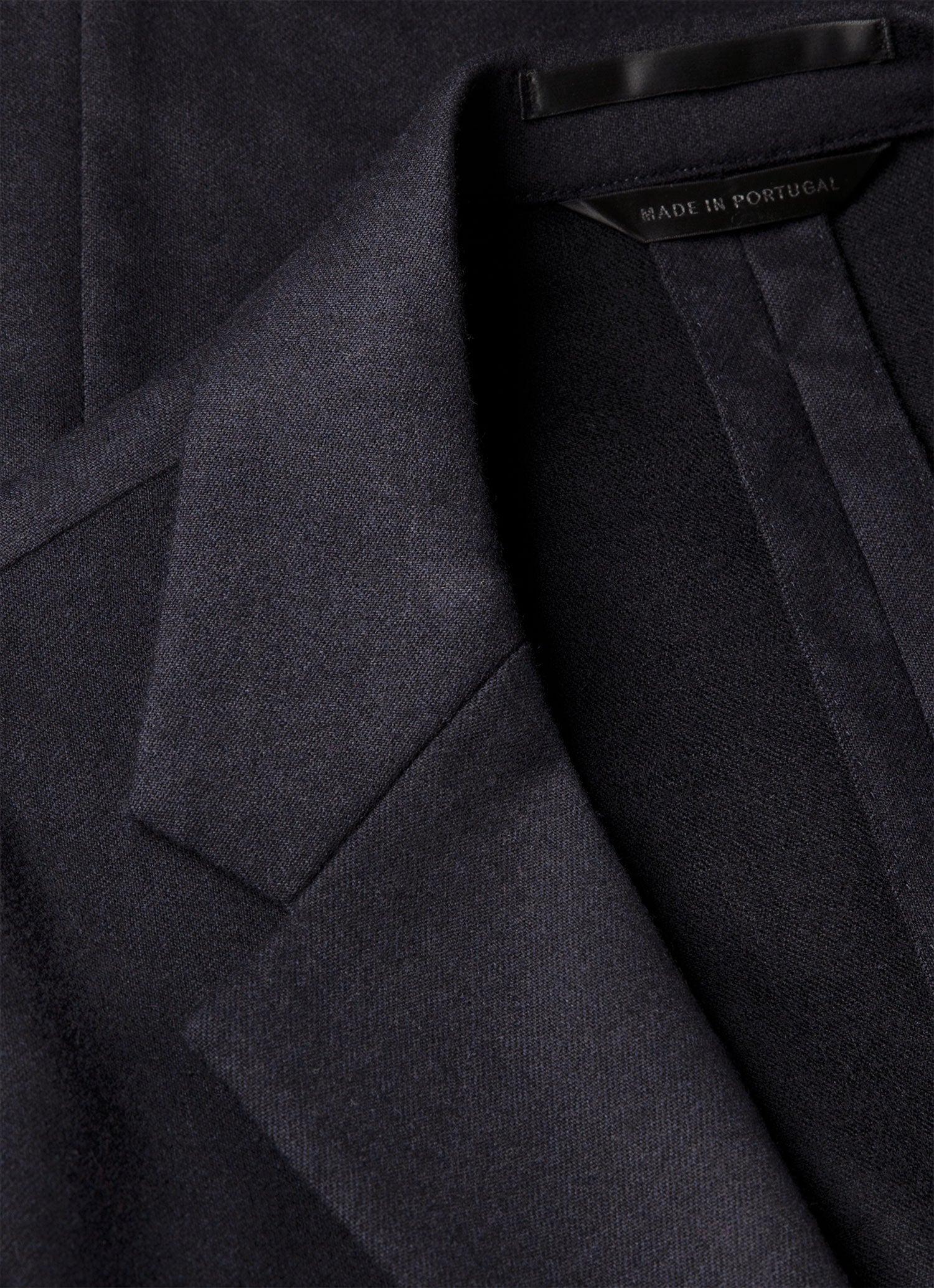Men's Wool Cashmere Flannel Blazer in Navy