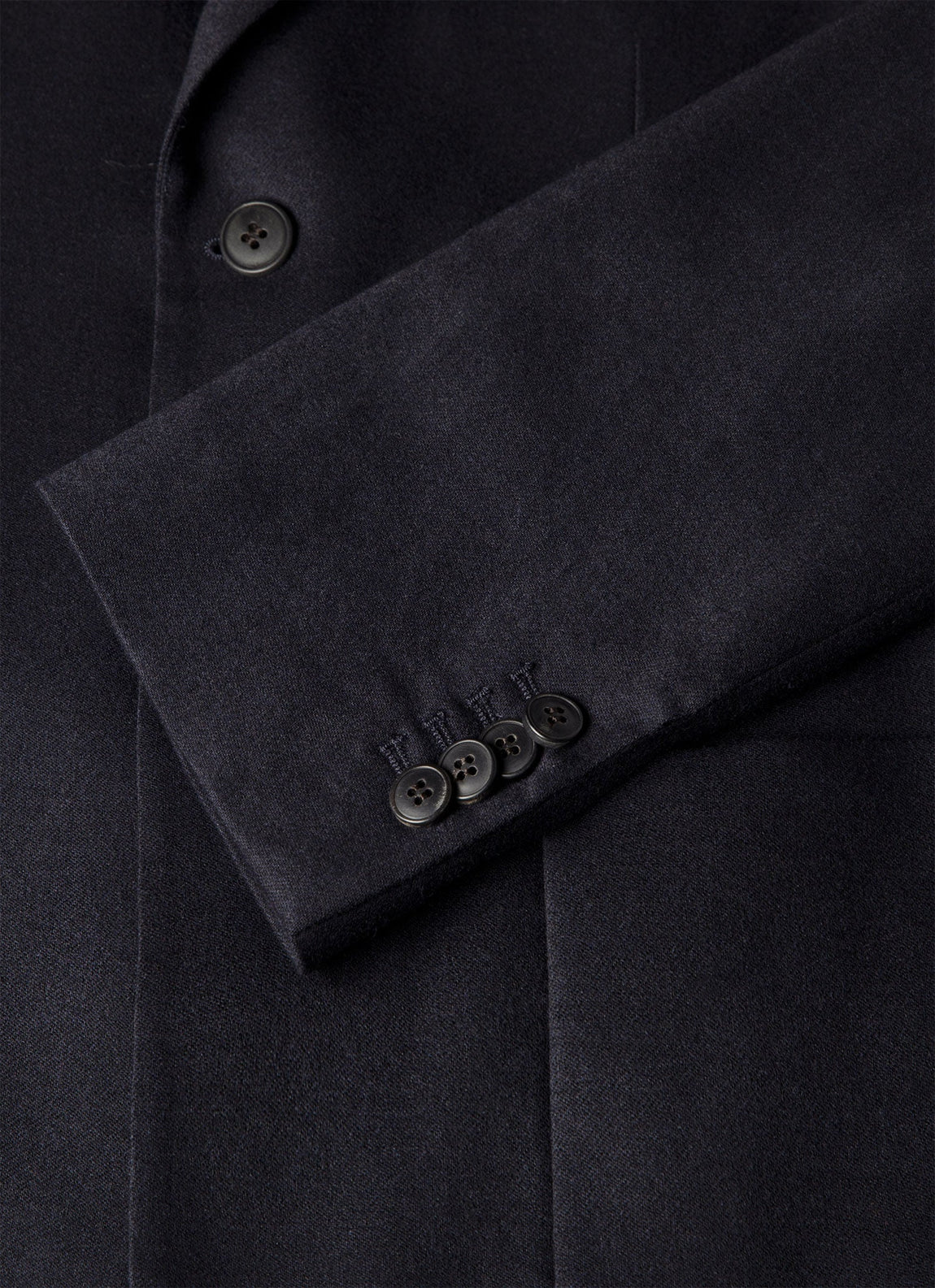 Men's Wool Cashmere Flannel Blazer in Navy
