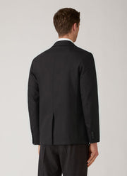 Men's Wool Cashmere Flannel Blazer in Charcoal Melange