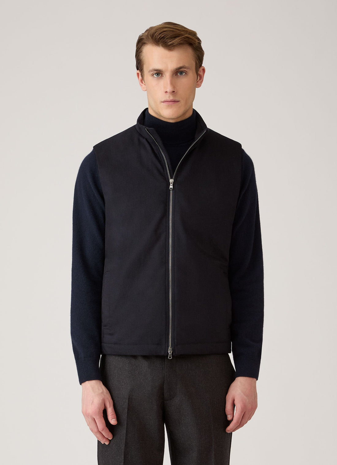 Wool Cashmere Flannel Gilet