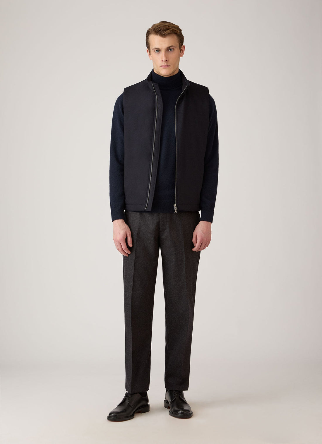 Wool Cashmere Flannel Gilet