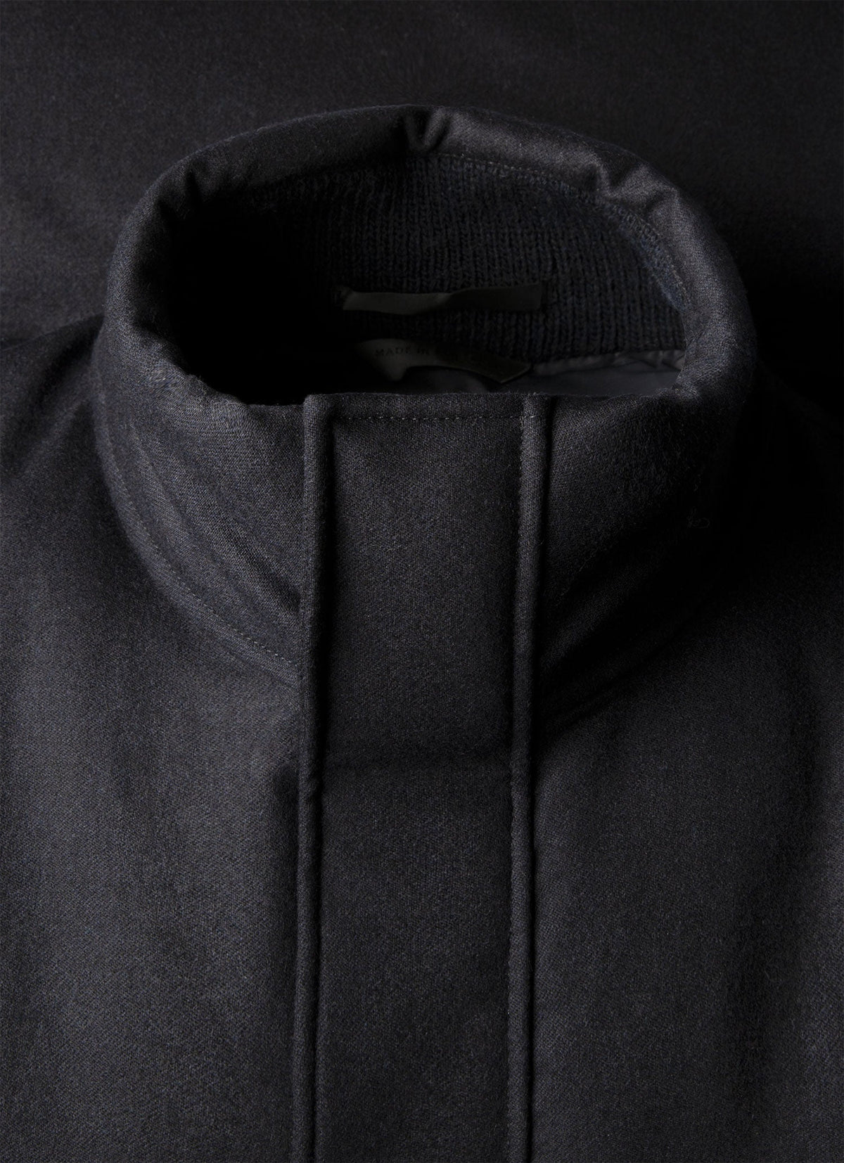 Men's Wool Cashmere Flannel Down Jacket in Navy