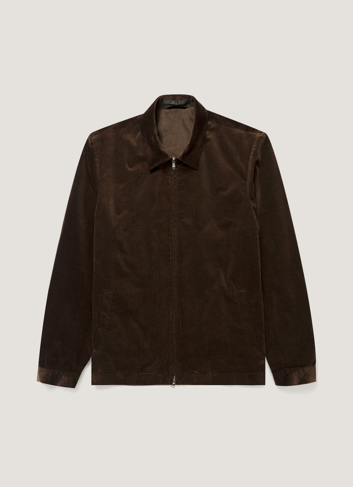 Men's Corduroy Harrington Jacket in Dark Chocolate