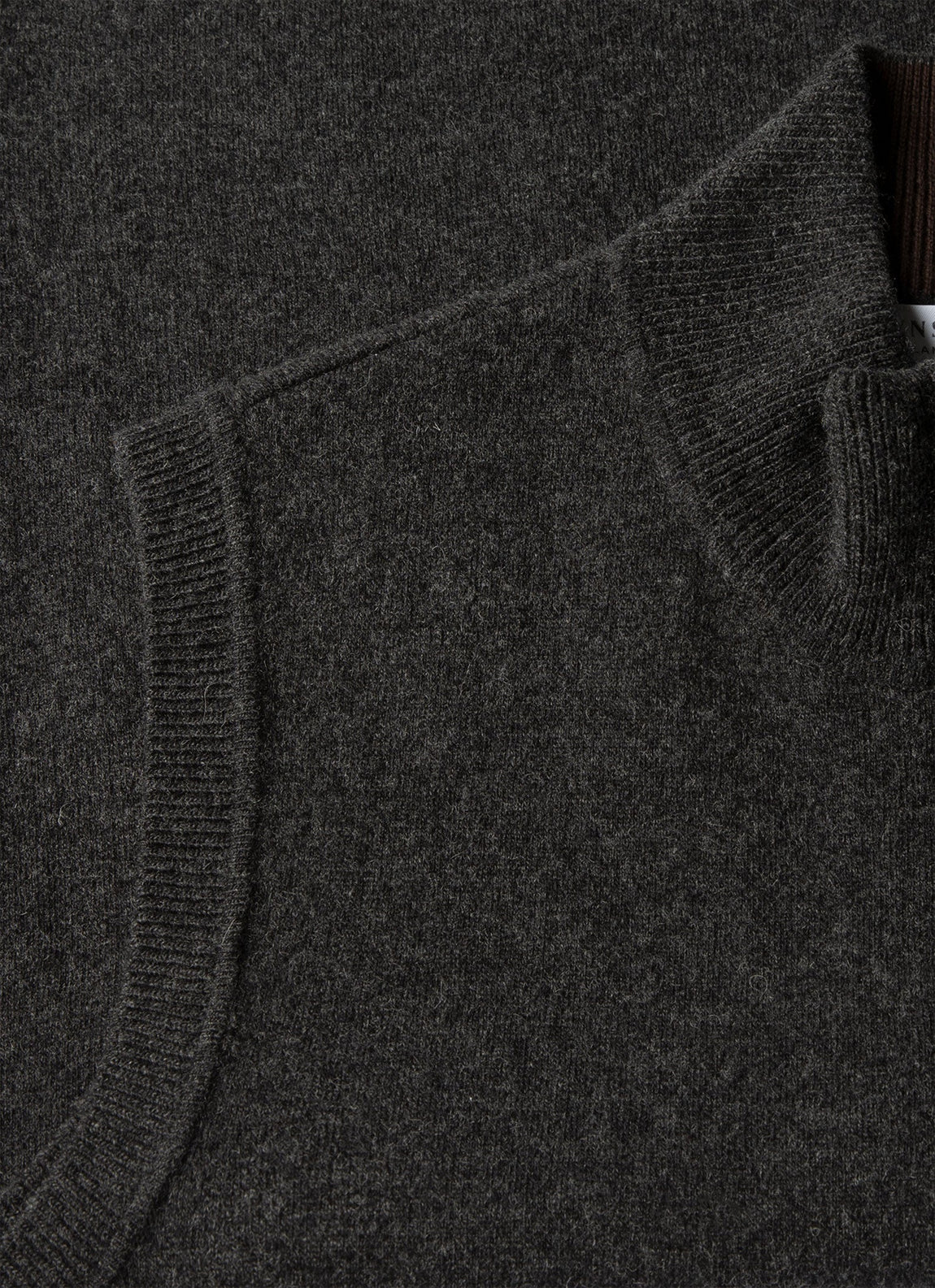 Men's Merino Cotton Double Faced Gilet in Dark Charcoal Melange