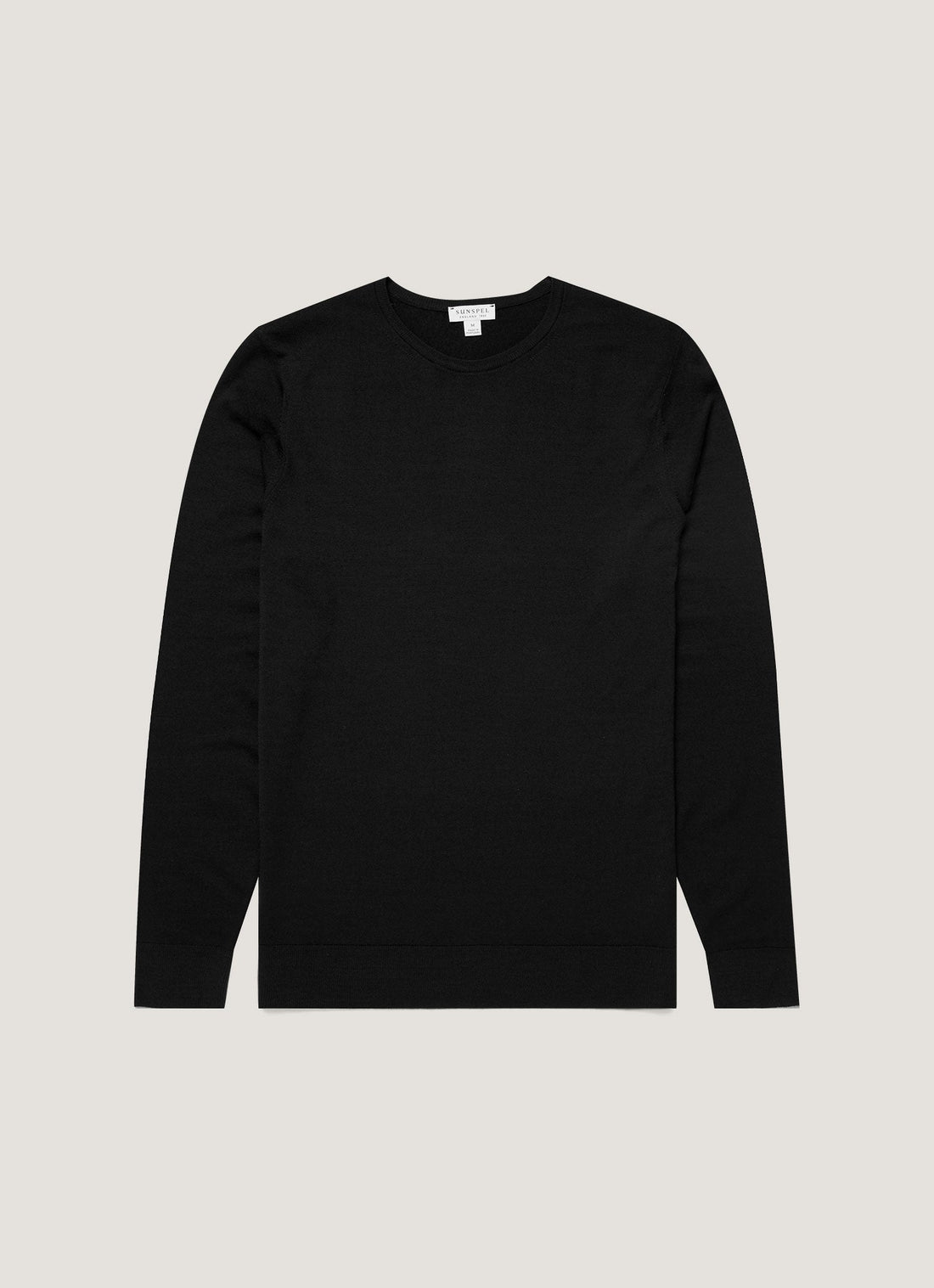 Men's Extra-Fine Merino Jumper in Black
