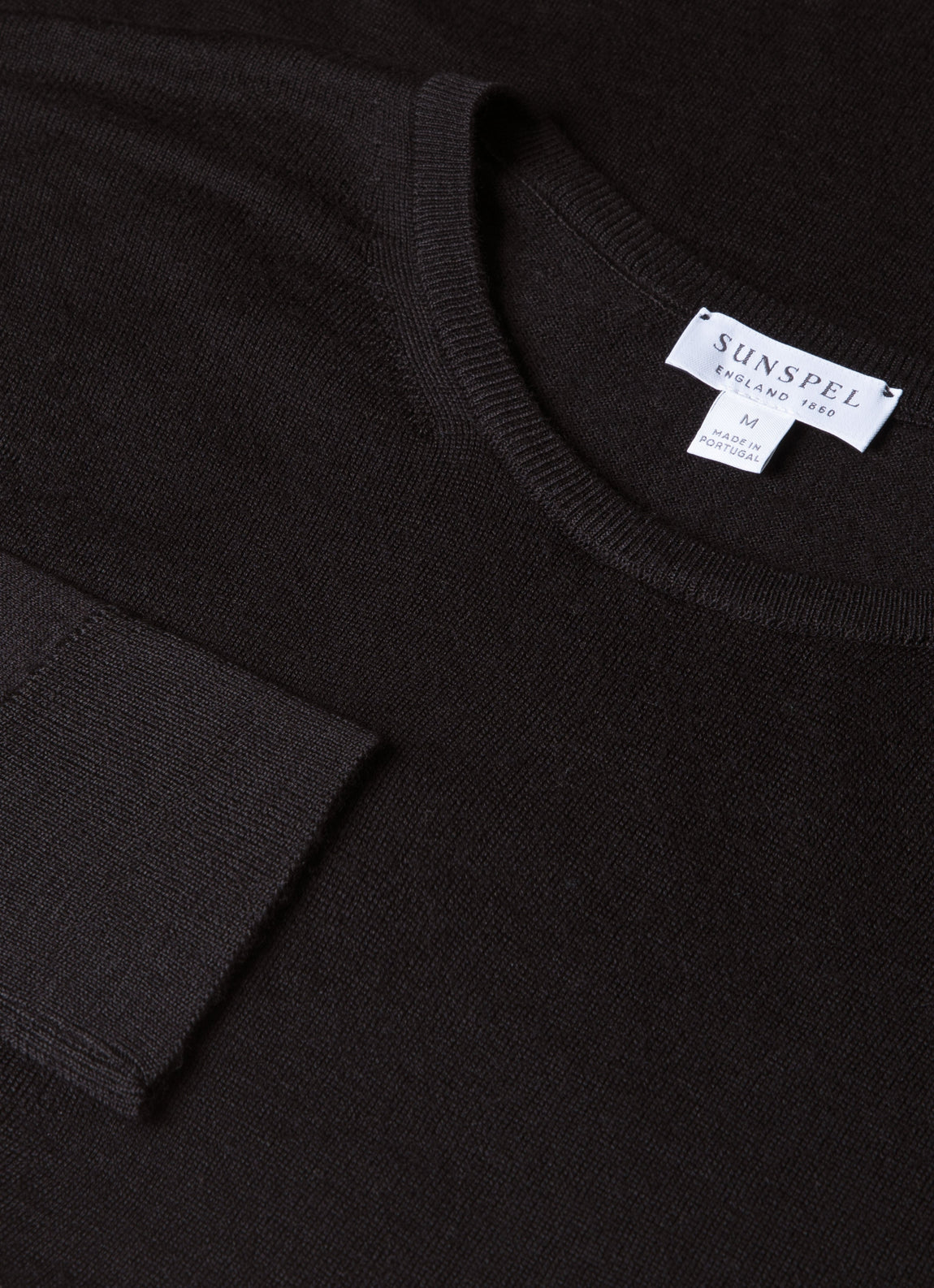 Men's Extra-Fine Merino Jumper in Black
