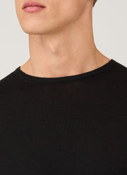 Men's Extra-Fine Merino Jumper in Black