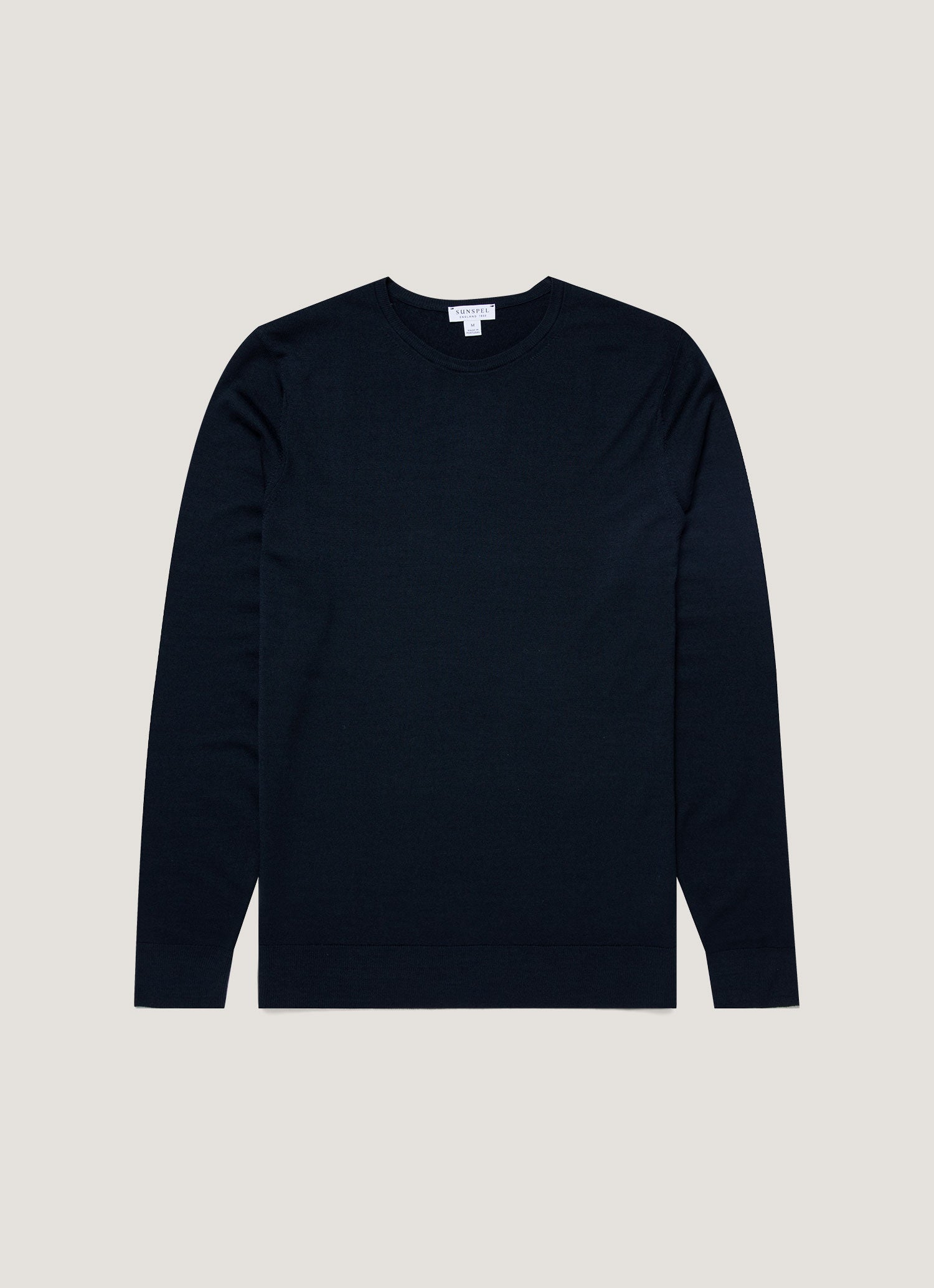 Men's Extra-Fine Merino Jumper in Light Navy