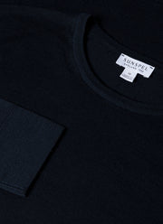 Men's Extra-Fine Merino Jumper in Light Navy