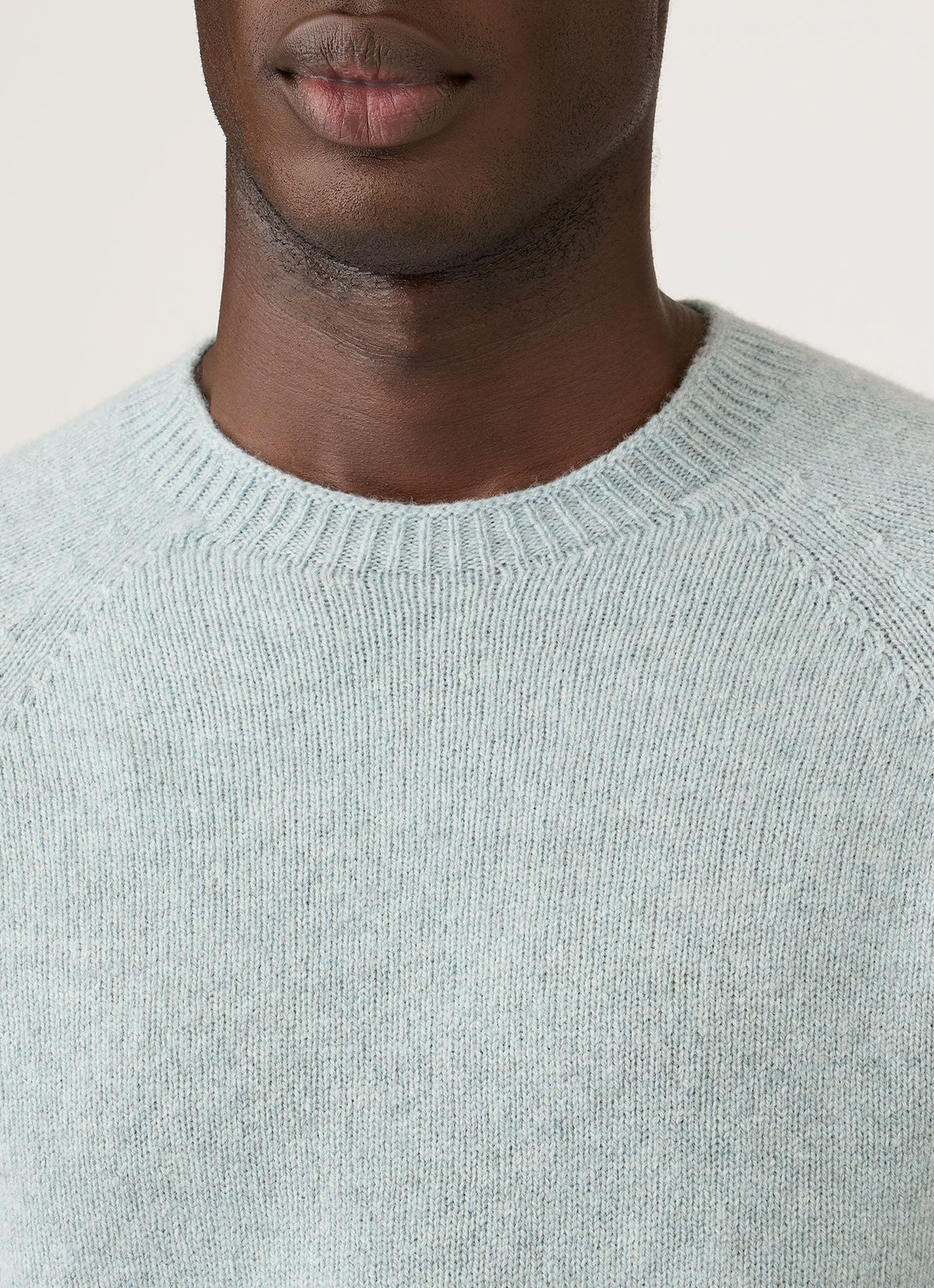 Men's Lambswool Crew Neck Jumper in Haar