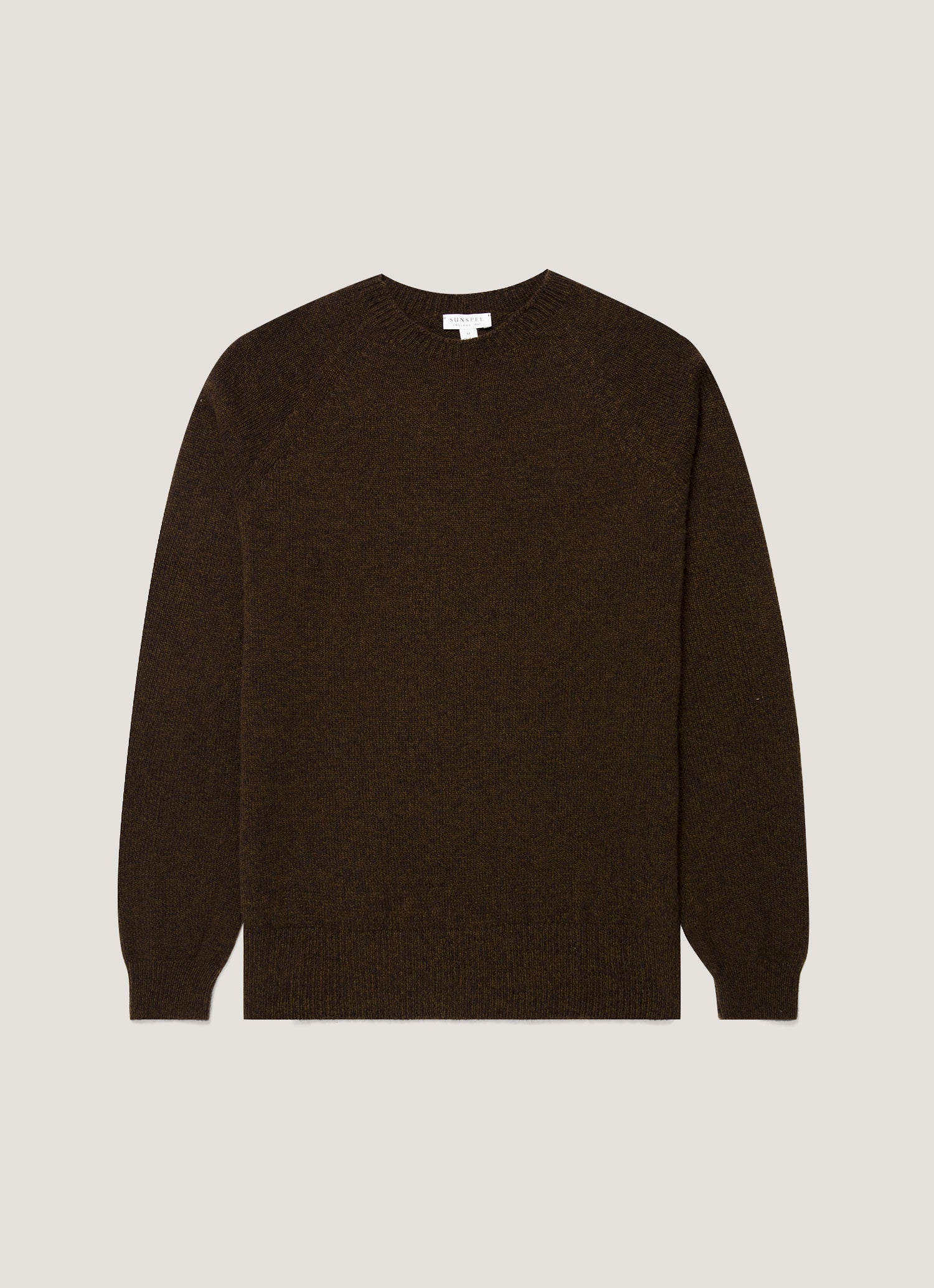 Men's Lambswool Crew Neck Jumper in Loden Green Twist