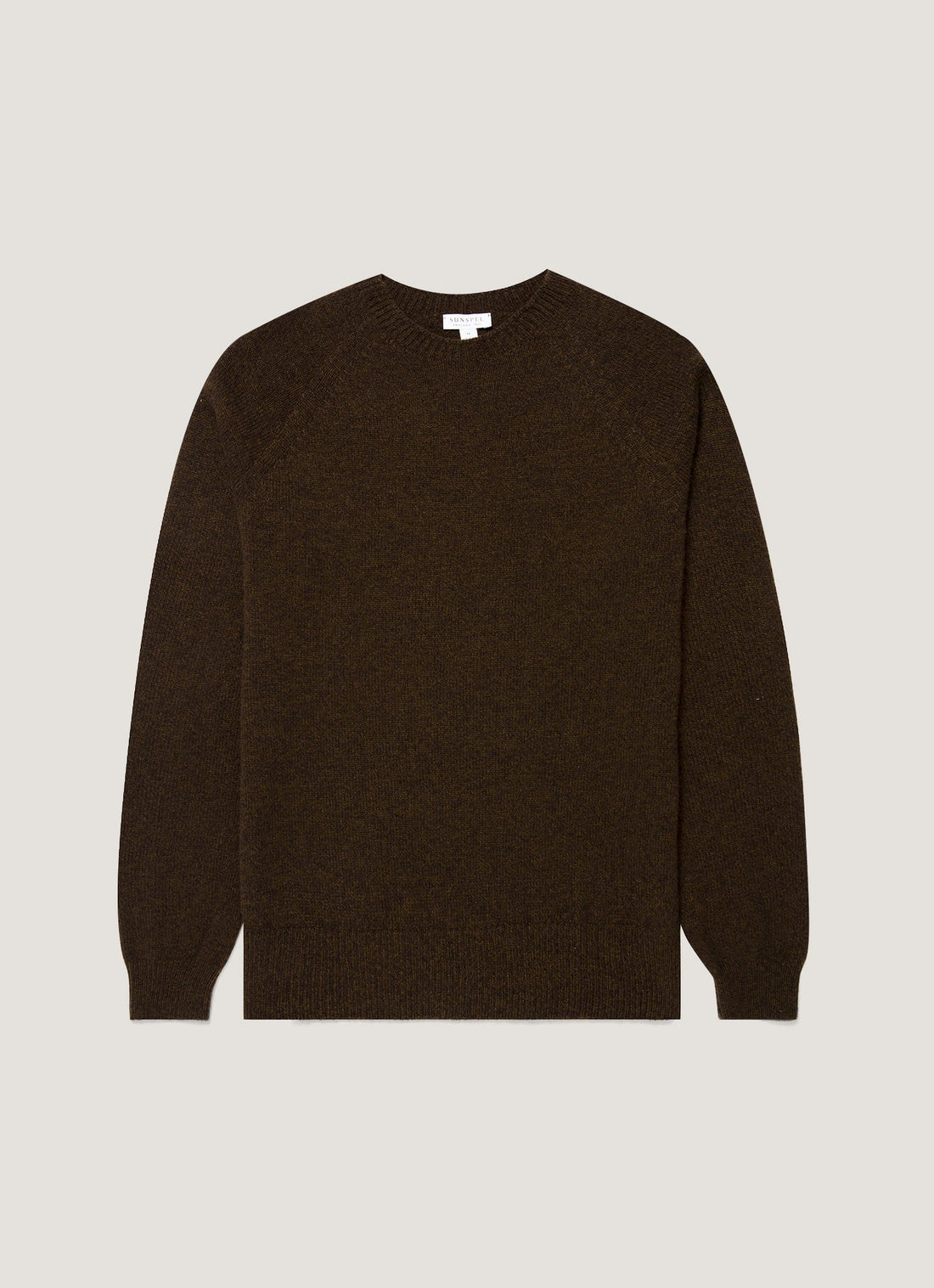 Men's Lambswool Crew Neck Jumper in Loden Green Twist