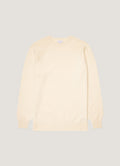 Men's Lambswool Crew Neck Jumper in Ecru