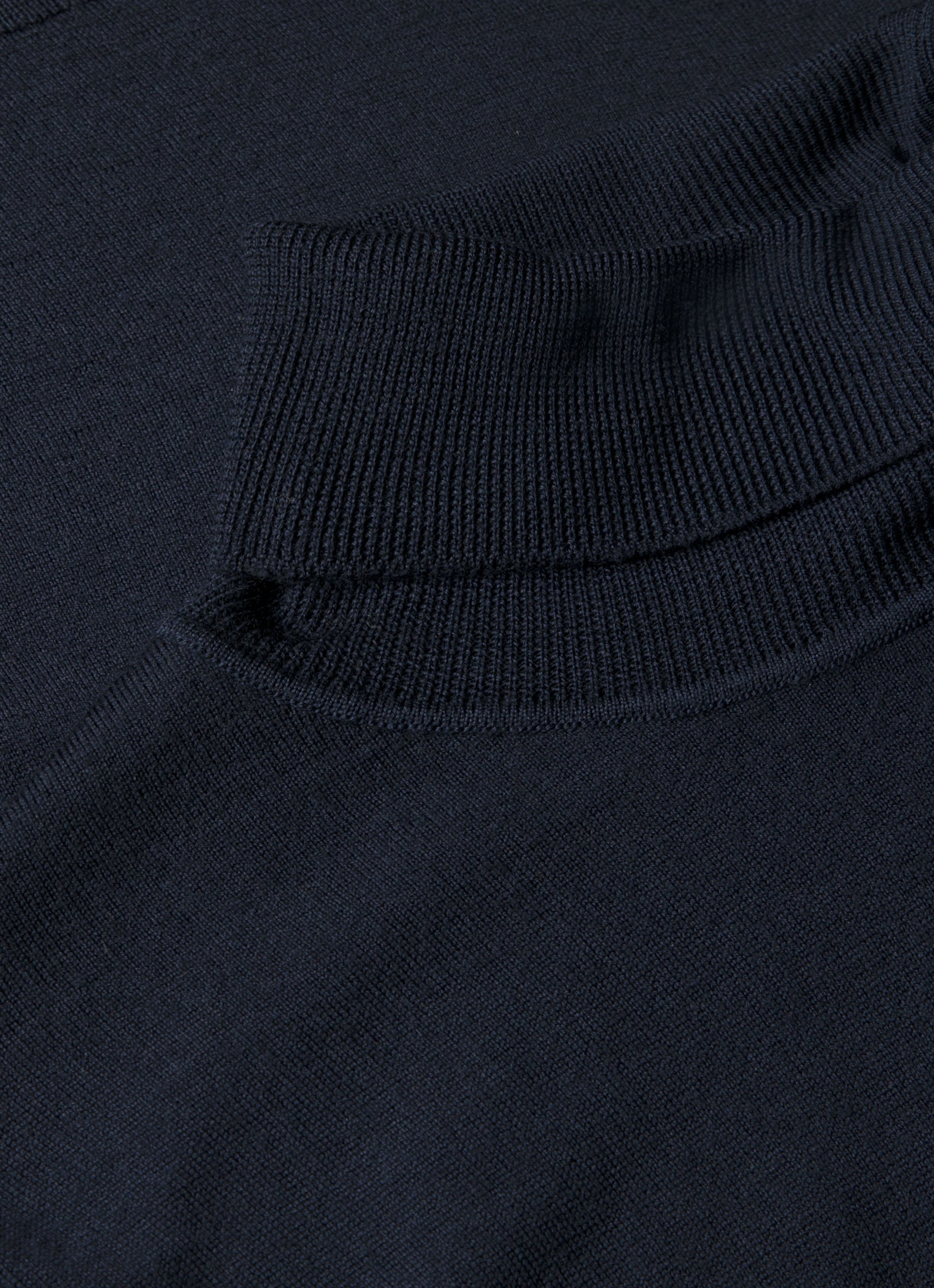 Men's Extra-Fine Merino Roll Neck Jumper in Navy