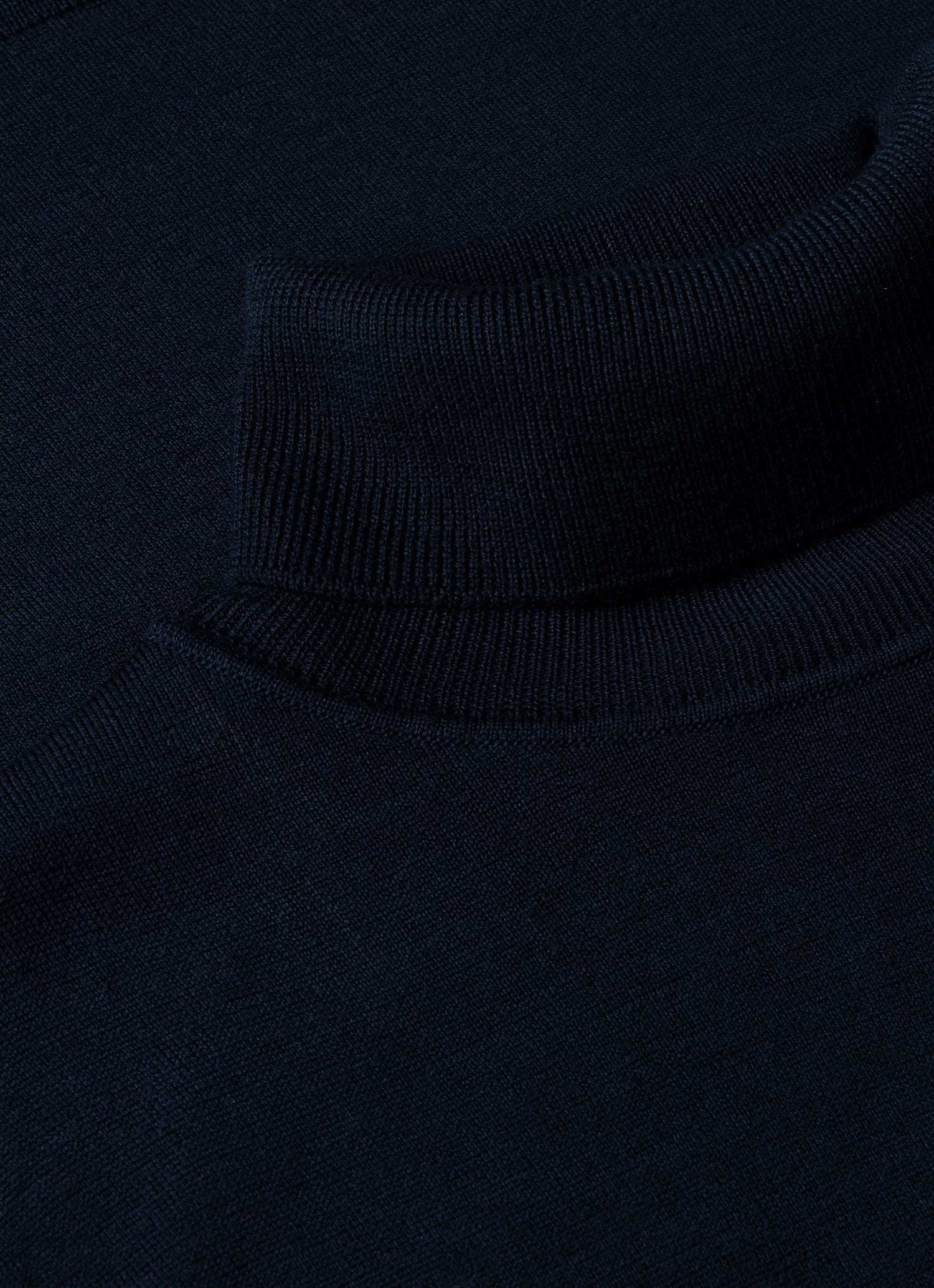 Men's Extra-Fine Merino Roll Neck Jumper in Light Navy