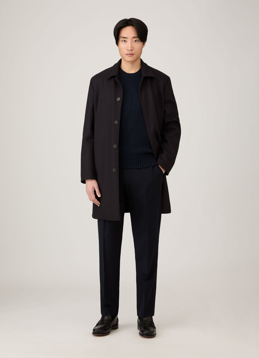 Men's Roxburgh Cashmere Jumper in Navy