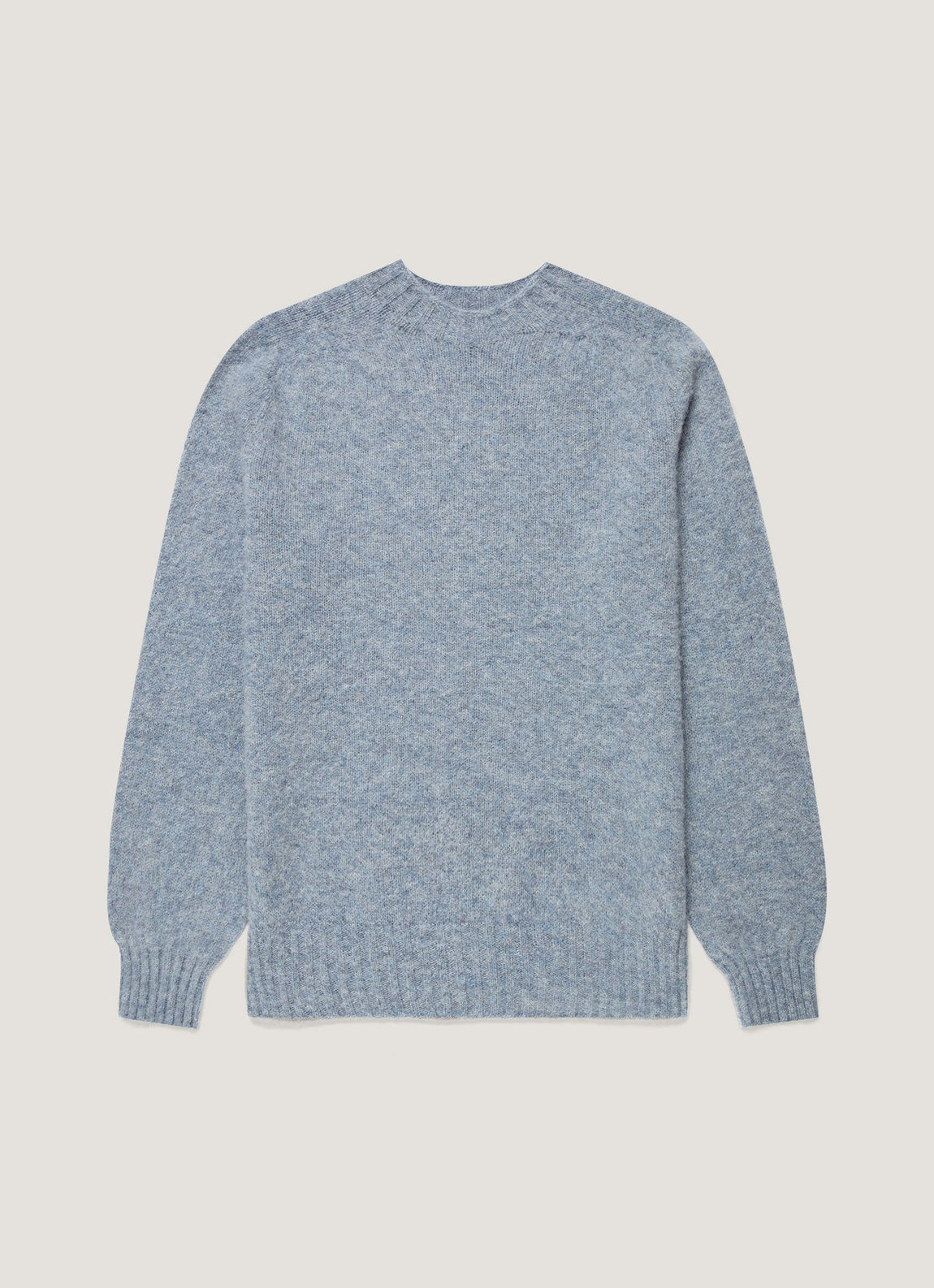Men's Shetland Crew Neck Jumper in Powder Blue